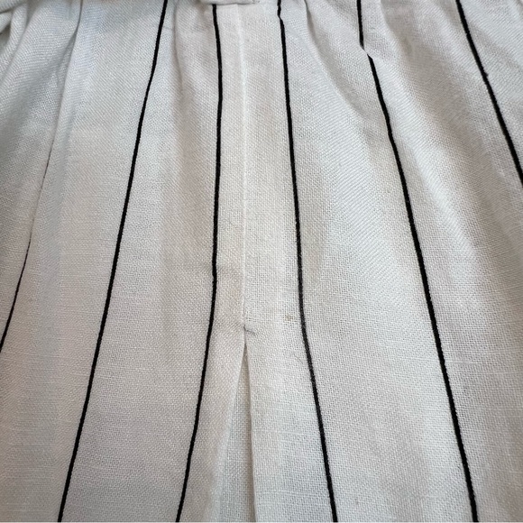 Billabong Paperbag Linen Stripe Beach Pants White Black Small NWT Casual Travel - Picture 7 of 8